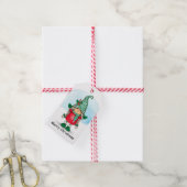 Cute kerst Gnome Cadeaulabel (Met Touw)