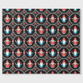 Cute kerst Gnome Cadeaupapier (Vlak)