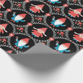 Cute kerst Gnome Cadeaupapier (Hoek)