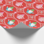 Cute kerst Gnome Cadeaupapier (Hoek)