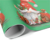 Cute kerst Gnome Cadeaupapier (Rol Hoek)