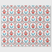 Cute kerst Gnome Cadeaupapier (Vlak)