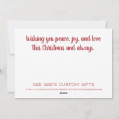 Cute kerst Gnome Feestdagenkaart (Achterkant)