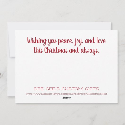 Cute kerst Gnome Feestdagenkaart (Achterkant)