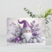 Cute kerst Gnome Feestdagenkaart (Staand voorkant)