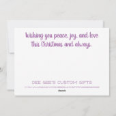 Cute kerst Gnome Feestdagenkaart (Achterkant)