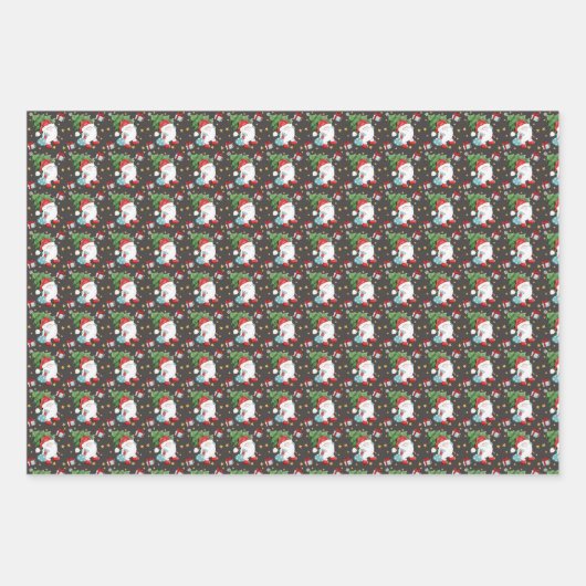 Cute kerst Gnome Inpakpapier Vel (Voorkant 2)