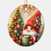 Cute kerst Gnome Keramisch Ornament (Links)