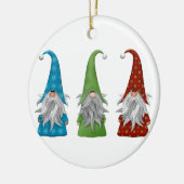 Cute kerst Gnome Keramisch Ornament (Links)