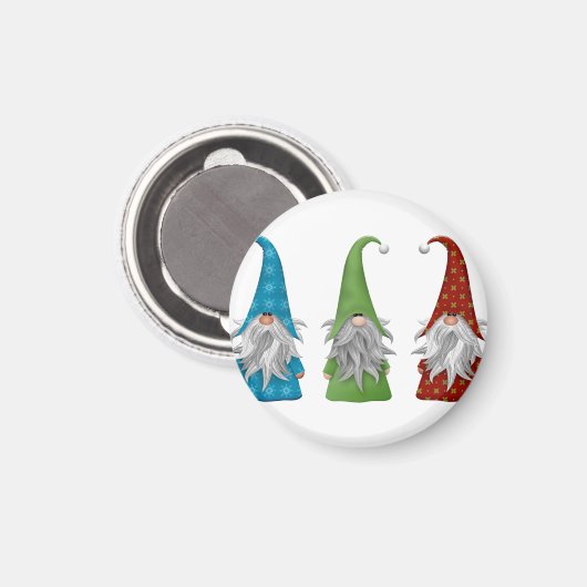 Cute kerst Gnome Magneet (Voorkant / Achterkant)