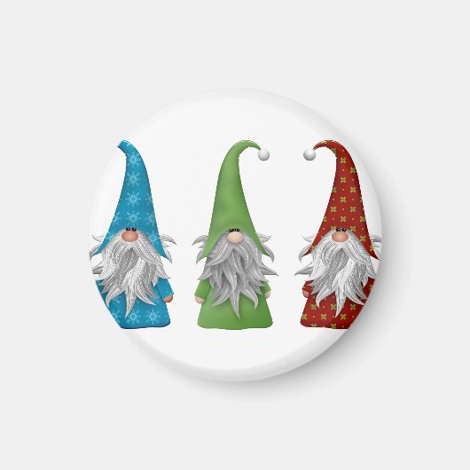 Cute kerst Gnome Magneet (Voorkant)