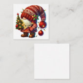 Cute kerst Gnome Notitiekaartje (Voorkant / Achterkant)