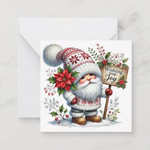 Cute kerst Gnome Notitiekaartje
