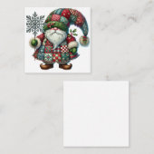 Cute kerst Gnome Notitiekaartje (Voorkant / Achterkant)