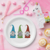 Cute kerst Gnome Papieren Bordje (Feest)