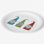 Cute kerst Gnome Papieren Bordje (Gekanteld)