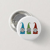 Cute kerst Gnome Ronde Button 3,2 Cm (Voorkant /achterkant)