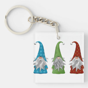Cute kerst Gnome Sleutelhanger