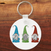 Cute kerst Gnome Sleutelhanger (Voorkant)