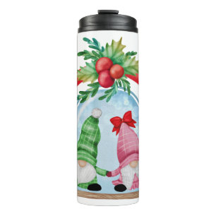 Cute kerst Gnome Thermosbeker