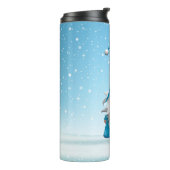 Cute kerst Gnome Thermosbeker (Gedraaid links)