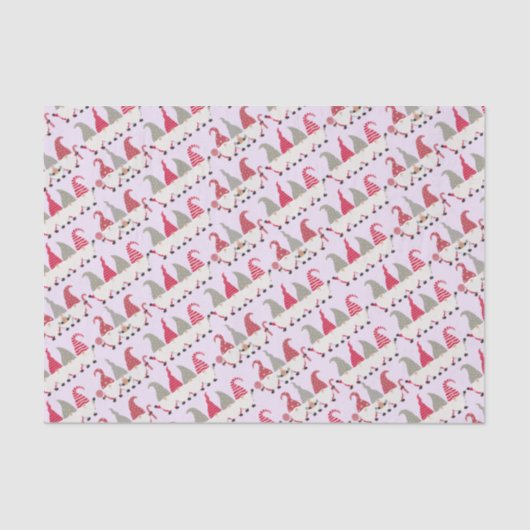 Cute kerst Gnome Tissuepapier (Voorkant)