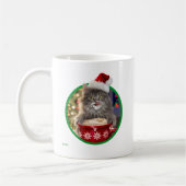 Cute kerst Hot Cocaca-Kat Koffiemok (Links)