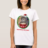 Cute kerst Hot Cocaca-Kat T-shirt (Voorkant)