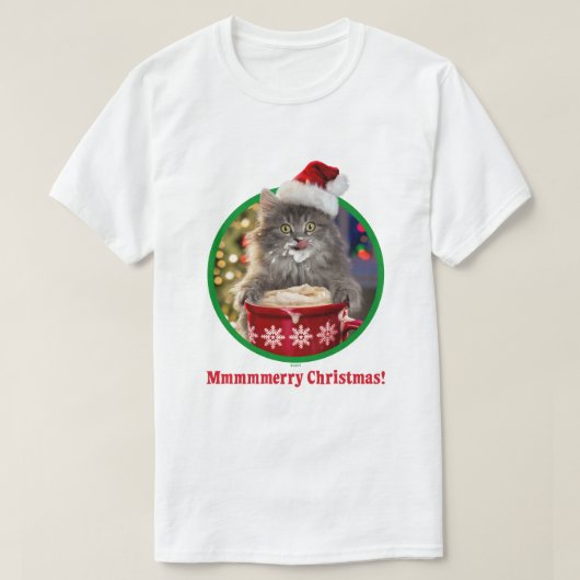 Cute kerst Hot Cocaca-Kat T-shirt (Design voorkant)