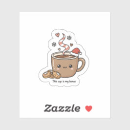 Cute Kerst Hot Cocoa Sticker