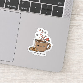 Cute Kerst Hot Cocoa Sticker