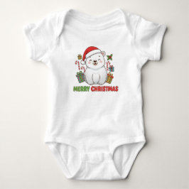 Cute Kerst Ijsbeer Illustratie Romper