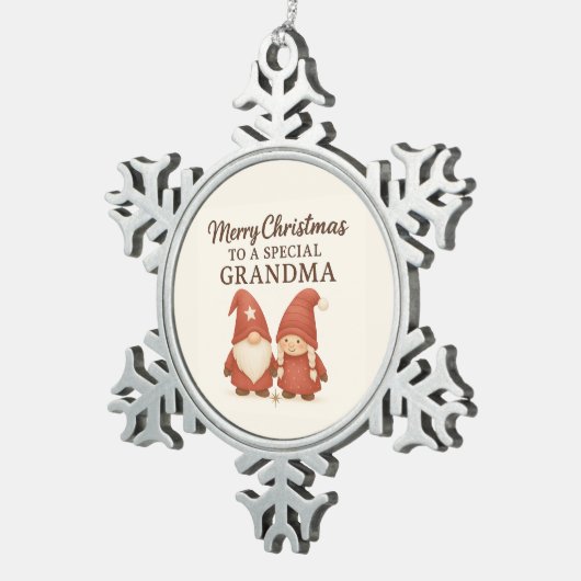 Cute Kerst Kabouter Ornament voor Oma (Rechts)