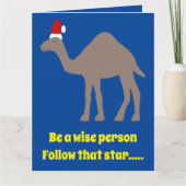 Cute Kerst Kameel Custom Kaart (Voorkant)