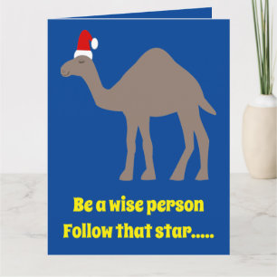 Cute Kerst Kameel Custom Kaart