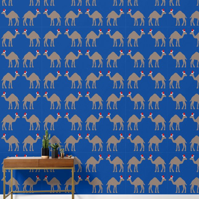 Cute Kerst Kameel Patroon Behang (Hal)