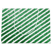 Cute Kerst Kerststok Glitter Groen Gestreepte Groot Cadeauzakje (Voorkant)