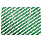 Cute Kerst Kerststok Glitter Groen Gestreepte Groot Cadeauzakje (Achterkant)