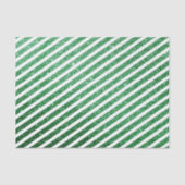 Cute Kerst Kerststok Glitter Groen Gestreepte Tissuepapier (Voorkant)
