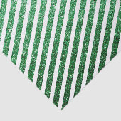 Cute Kerst Kerststok Glitter Groen Gestreepte Tissuepapier (Detail)