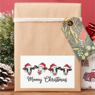 Cute Kerst Koeien Mooey Kerstmaand Vaarskoe Highla Rechthoekige Sticker
