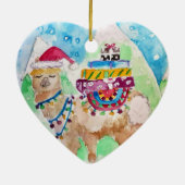 Cute Kerst Lama Love You Oma Decoratie (Achterkant)