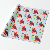 Cute kerst Little Bird Cadeaupapier (Uitgerold)