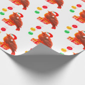 Cute kerst Little Bird Cadeaupapier (Hoek)