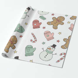 Cute Kerst Naadloos Patroon Inpakpapier – G