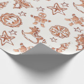 Cute kerst-ontbijtpatroon cadeaupapier (Hoek)