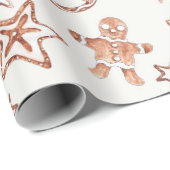 Cute kerst-ontbijtpatroon cadeaupapier (Rol Hoek)