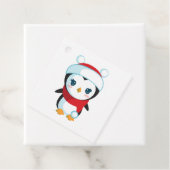 Cute kerst Penguin Bedankjes Labels (In situ)
