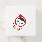Cute kerst Penguin Bedankjes Labels (In situ)