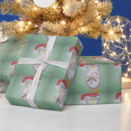 Cute kerst Penguin Cadeaupapier
